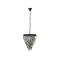 Candelabru negru din fier si sticla Crystal