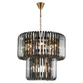 Candelabru silver din sticla Bryon