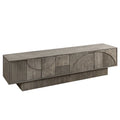 Comoda TV gri din lemn Art Deco Poetic