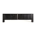 Comoda TV neagra din lemn 200 cm Norfolk