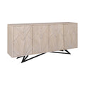 Comoda alba crem din lemn 170 cm Metropolitan