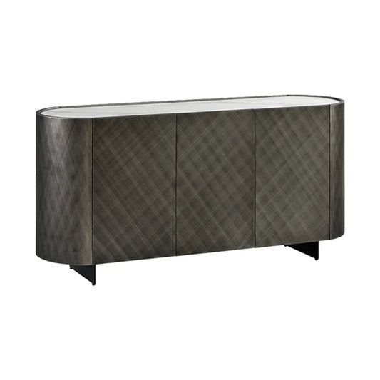 Comoda gri antracit din lemn periat 150 cm Reflection