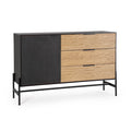 Comoda maro neagra din lemn 124 Allycia Bizzotto