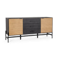 Comoda maro neagra din lemn 164 Allycia Bizzotto
