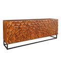 Comoda maro din lemn mosaic 180 cm Vulcano