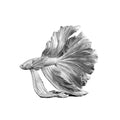 Decoratiune silver din polirasina Fish 35 Invicta Interior - Poetic Store