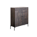 Dulap bar maro inchis din lemn 120 cm Tribal