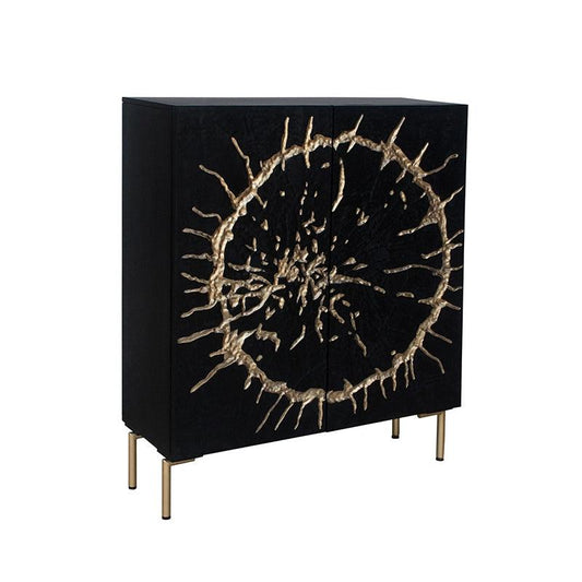 Dulap negru din lemn Circle Invicta Interior - Poetic Store