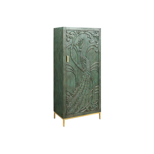 Dulap verde din lemn de mango 170 cm Peacock