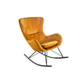 Fotoliu galben din catifea Swing Invicta Interior - Poetic Store