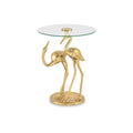 Masa cafea gold din aluminiu si sticla Wildlife