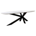 Masa dining alba din marmura 220 cm Trocadero
