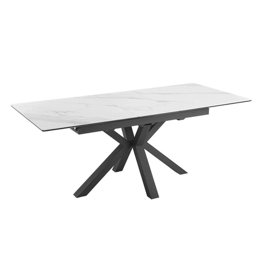 Masa dining alba extensibila 160-200 cm Eternity