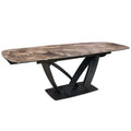 Masa dining extensibila grej din ceramica Papillon