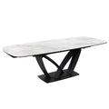 Masa dining extensibila gri din ceramica Papillon