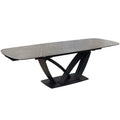 Masa dining extensibila gri grafit din ceramica Papillon