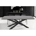 Masa dining gri inchis din lemn 220 cm Signum
