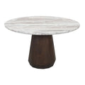 Masa dining maro gri din marmura 130 cm Oberoy