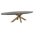 Masa dining neagra gold din lemn 235 cm Watson