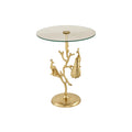 Masuta gold din aluminiu Peacock