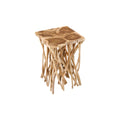 Masuta maro din lemn de tec 60 cm Driftwood