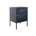 Noptiera neagra din metal Paris Poetic