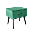 Noptiera verde din catifea Sixties Invicta Interior