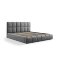 Pat gri din catifea 160x200 cm Bellis - Poetic Store