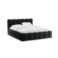 Pat negru 160 x 200 cm Boucle Lupine