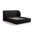 Pat negru din catifea 180x200 Miley - Poetic Store