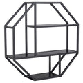 Raft negru din metal Slim Line Invicta Interior - Poetic Store