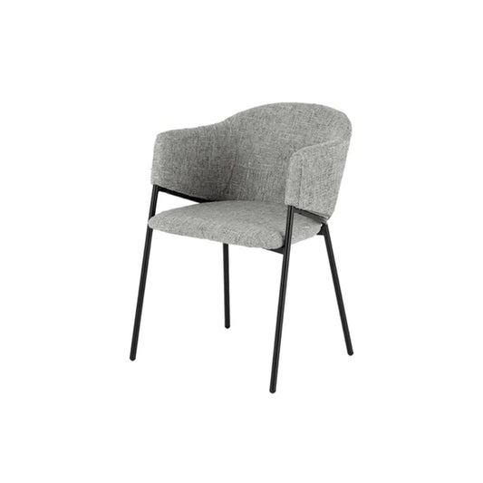 Scaun dining gri din poliester Noblesse