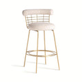 Scaun bar alb din bumbac Tresivio Vical - Poetic Store