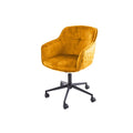 Scaun birou galben din catifea Euphoria Invicta Interior