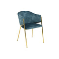 Scaun dining albastru din catifea Noblesse