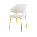 Scaun dining alb gold din poliester Tracy Invicta Interior - Poetic Store