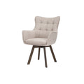 Scaun dining bej rotativ din poliester Thor