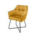 Scaun dining galben din catifea Loft Invicta Interior - Poetic Store