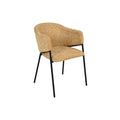 Scaun dining galben mustar din poliester Noblesse