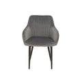 Scaun dining gri din catifea Turin Invicta Interior - Poetic Store