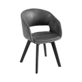 Scaun dining gri din poliuretan Nordic Invicta Interior - Poetic Store