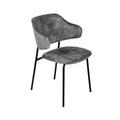 Scaun dining gri inchis din catifea Tracy Invicta Interior - Poetic Store