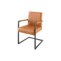 Scaun dining maro din piele Big Aston