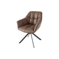 Scaun dining maro inchis rotativ 180 din piele Papillon