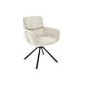 Scaun dining rotativ bej din chenille Unique