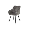 Scaun dining rotativ gri din chenille Avignon