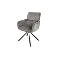 Scaun dining rotativ gri din chenille Unique