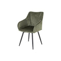 Scaun dining rotativ verde din chenille Avignon