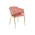 Scaun dining roz din catifea Noblesse