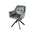 Scaun dining verde din catifea Loft Invicta Interior